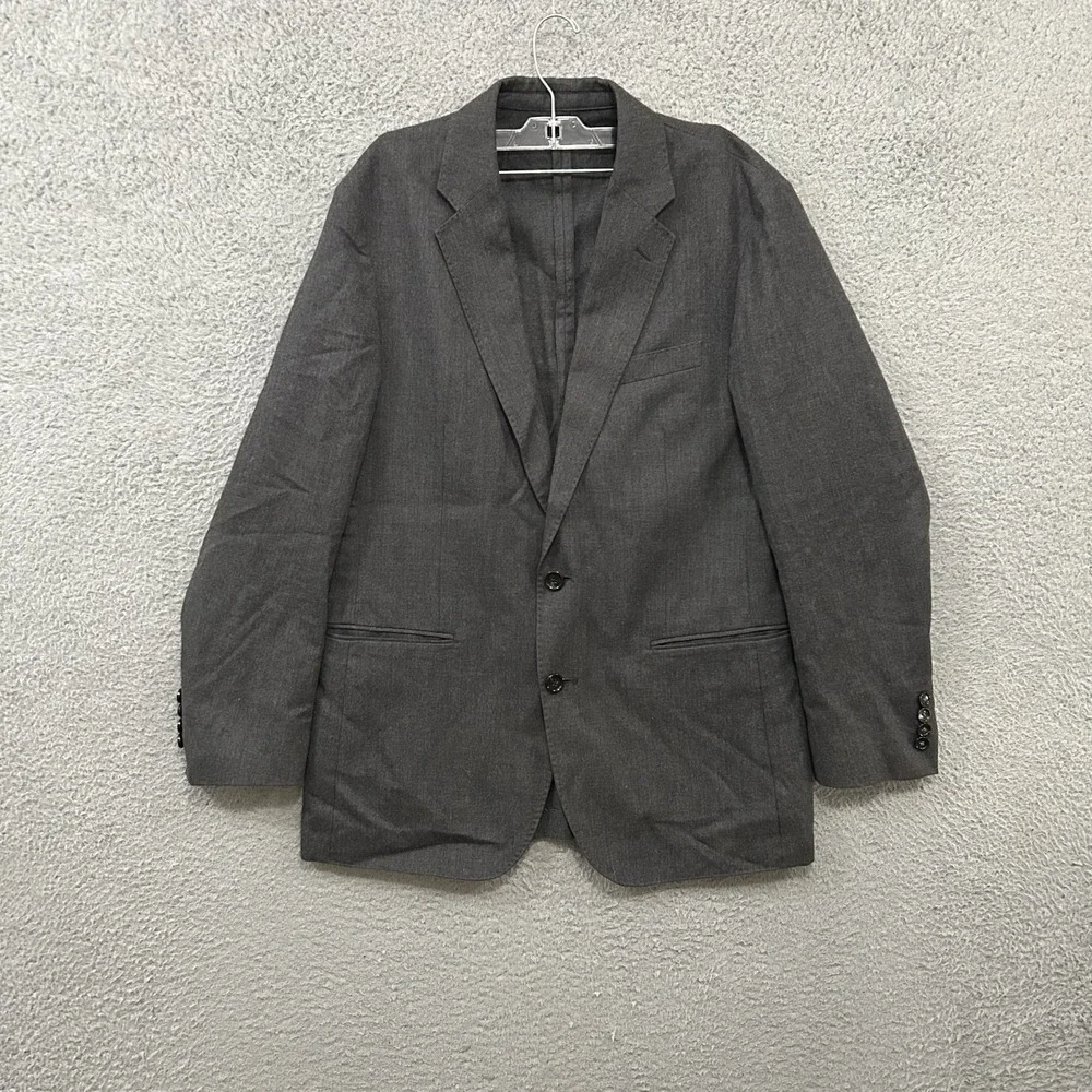 J Crew Blazer Mens 40R Gray Ludlow Slim Fit Cotton Wool Two Button Sport Moon‎